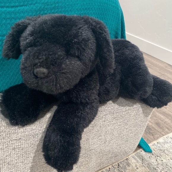 GUND COAL Black Labrador 12 Inch Stuffed Animal - Lying Down Dog Plush Toy